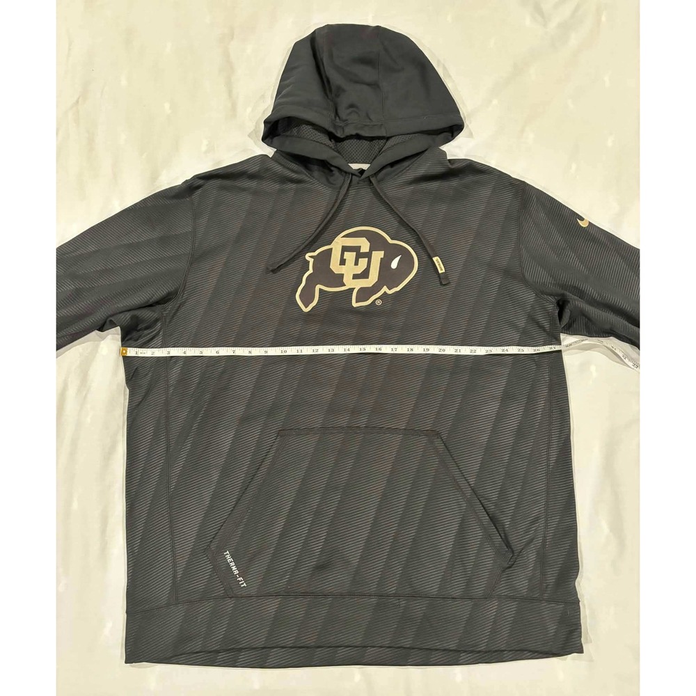 Nike Therma-FIT Colorado Buffaloes Hoodie Mens XXL Black CU Pullover Sweatshirt - Picture 10 of 14